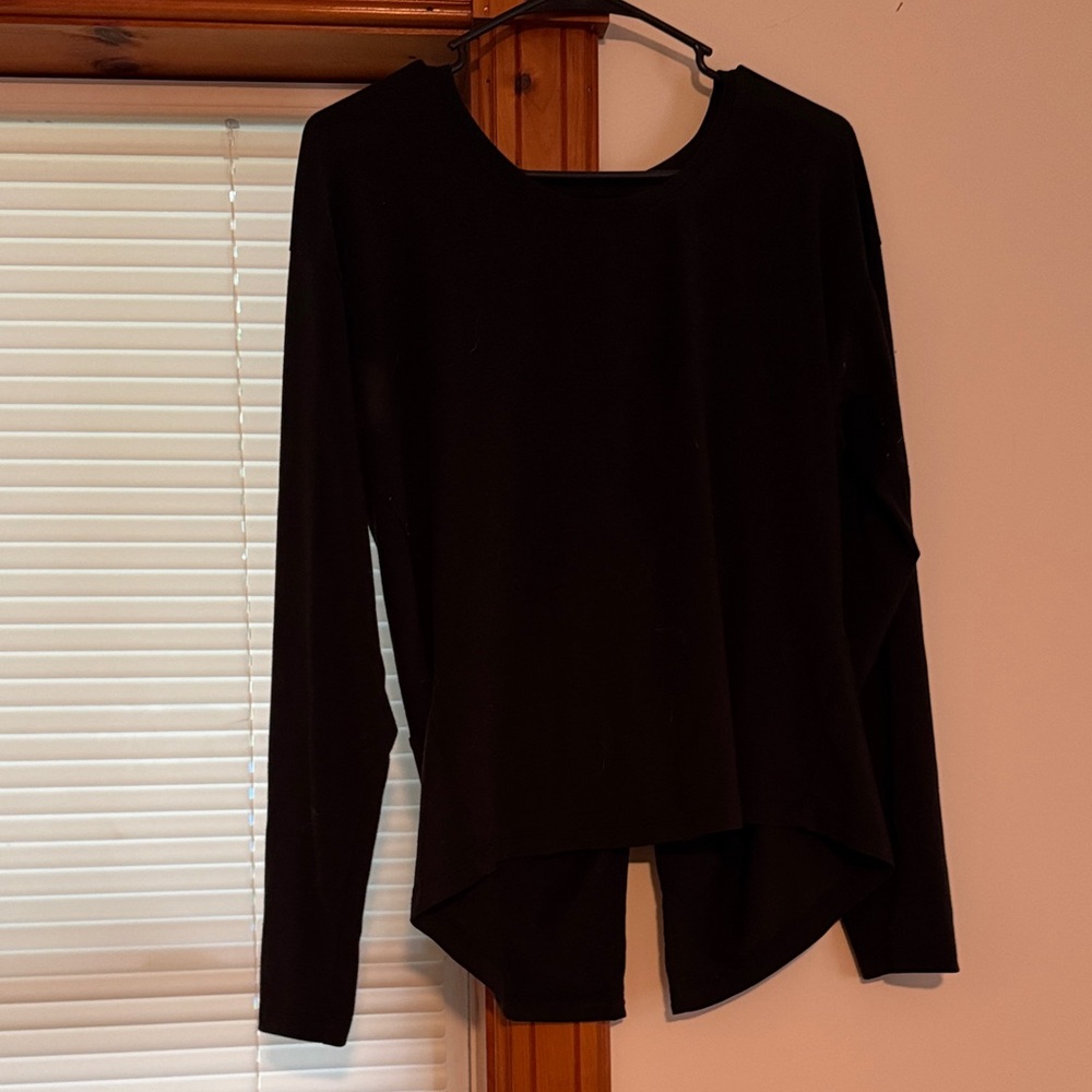 Athleta Black Long Sleeve Blouse